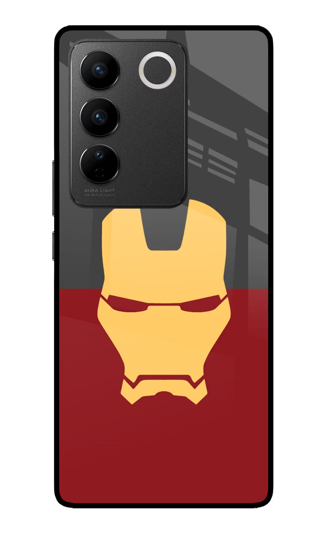 Ironman Vivo V27/V27 Pro Glass Case Back Cover by Casekaro