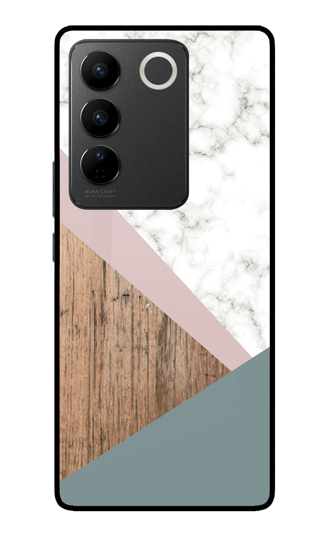 Marble wood Abstract Vivo V27/V27 Pro Back Cover