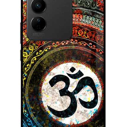 Om Cultural Vivo V27/V27 Pro Glass Case Back Cover by Casekaro