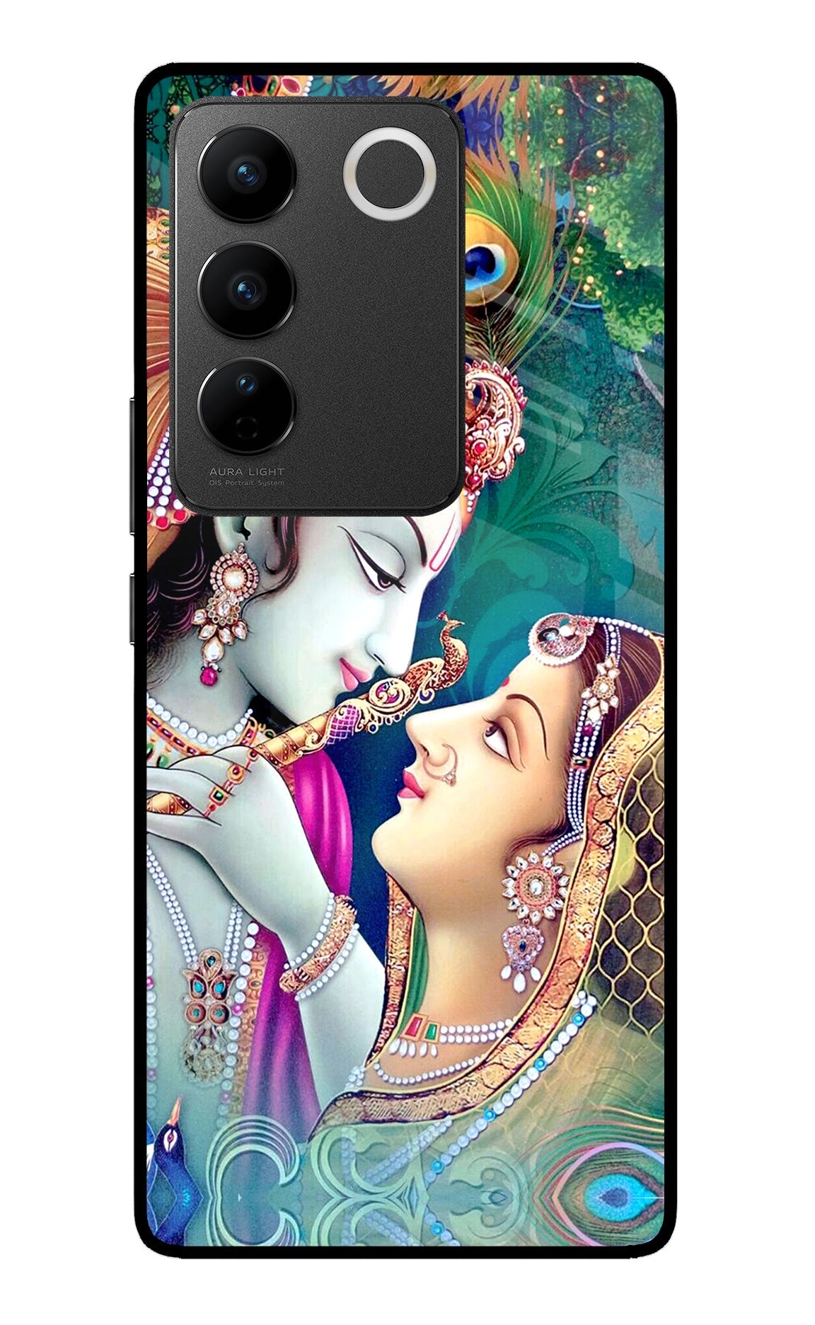 Lord Radha Krishna Vivo V27/V27 Pro Glass Case