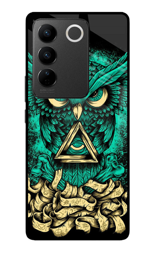 Green Owl Vivo V27/V27 Pro Glass Case