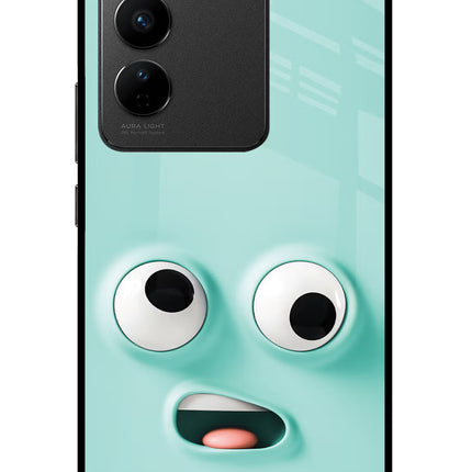 Funny Cartoon Vivo V27/V27 Pro Glass Case Back Cover by Casekaro