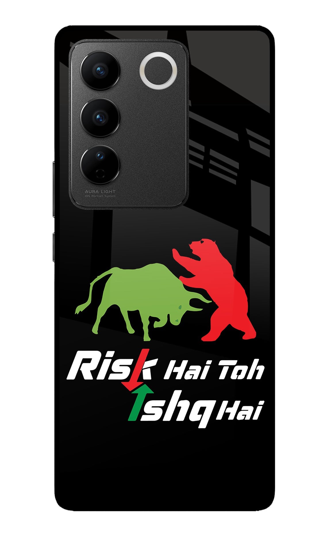 Risk Hai Toh Ishq Hai Vivo V27/V27 Pro Glass Case