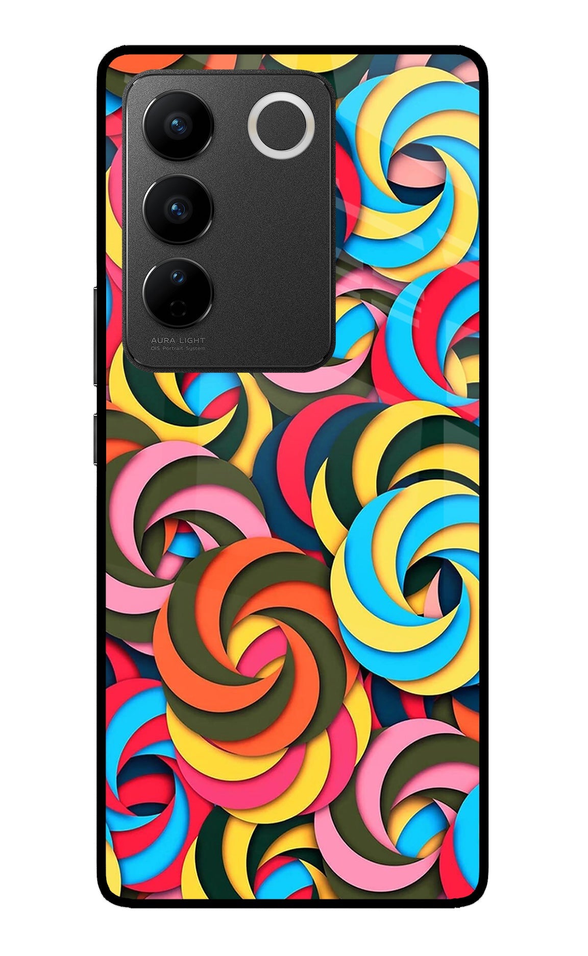 Spiral Pattern Vivo V27/V27 Pro Back Cover