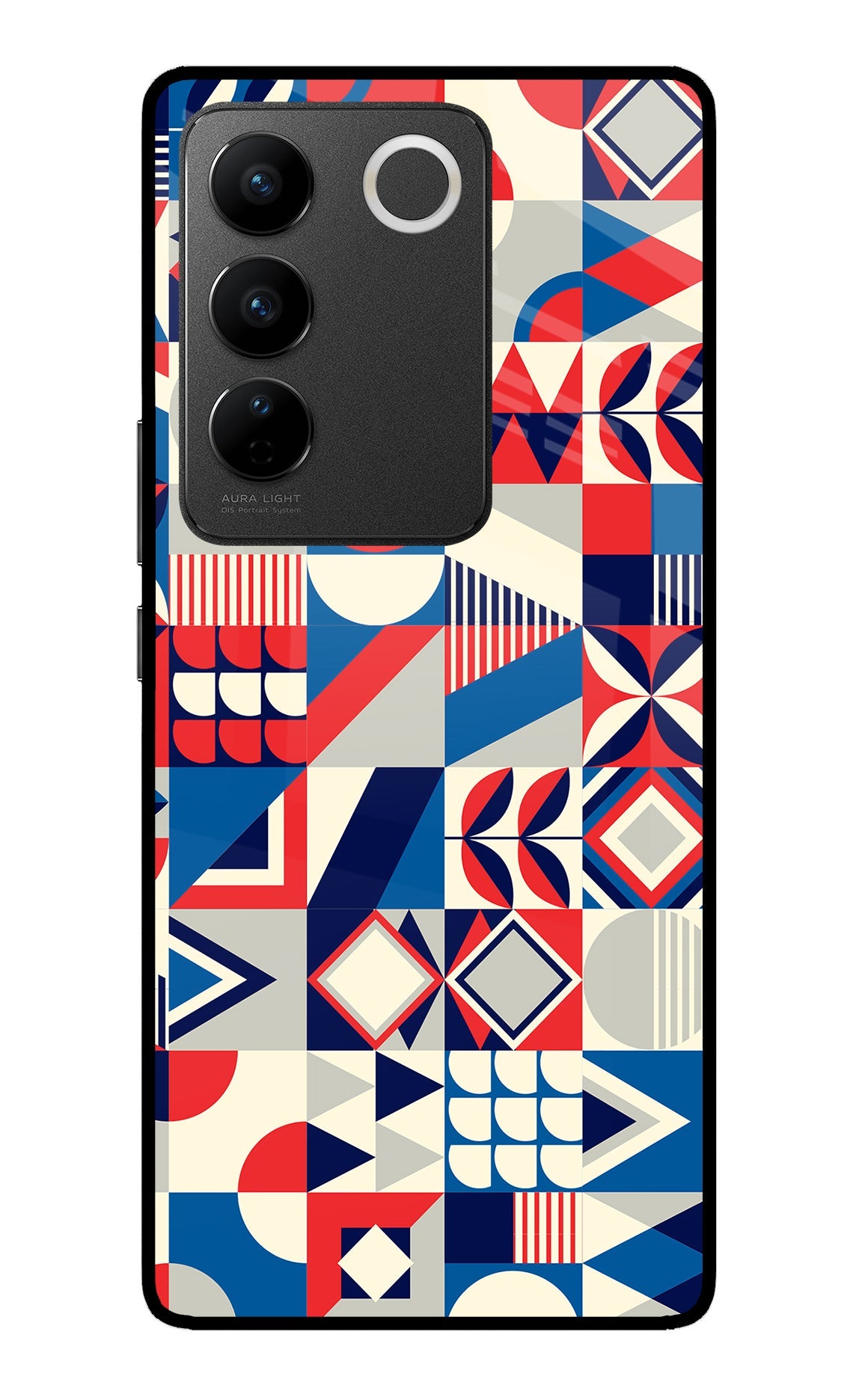 Colorful Pattern Vivo V27/V27 Pro Glass Case