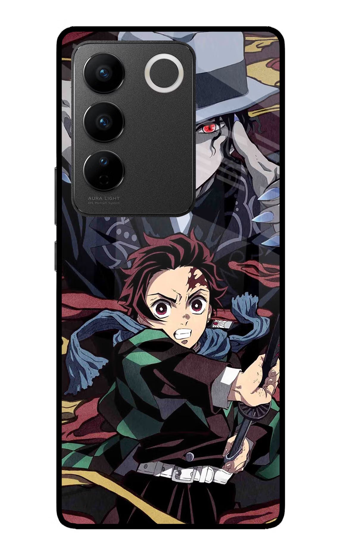 Demon Slayer Vivo V27/V27 Pro Glass Case Back Cover by Casekaro