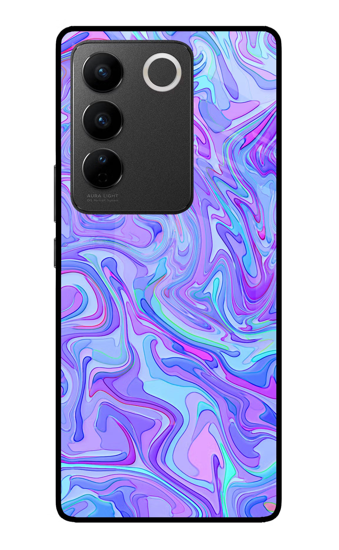 Glitter Vivo V27/V27 Pro Glass Case Back Cover by Casekaro
