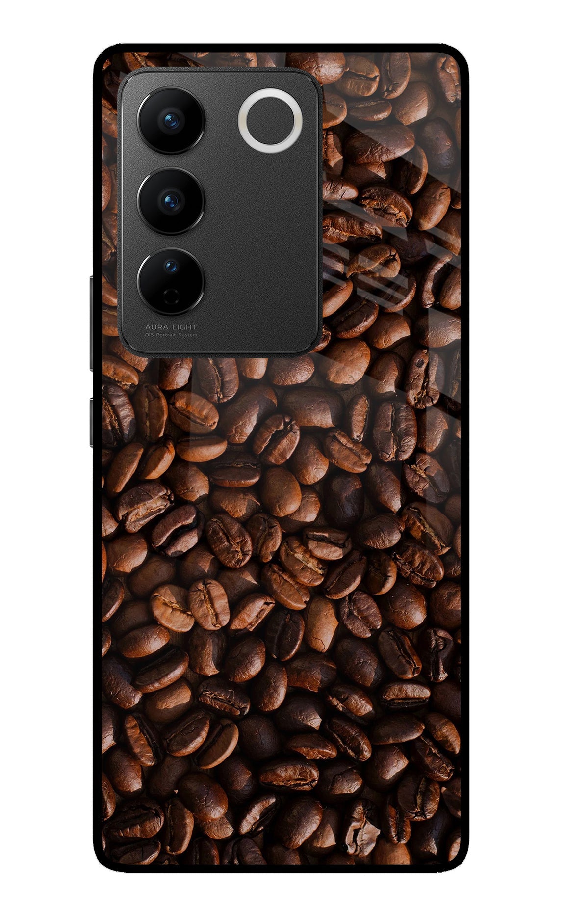 Coffee Beans Vivo V27/V27 Pro Glass Case
