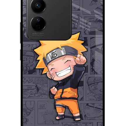 Chota Naruto Vivo V27/V27 Pro Glass Case Back Cover by Casekaro