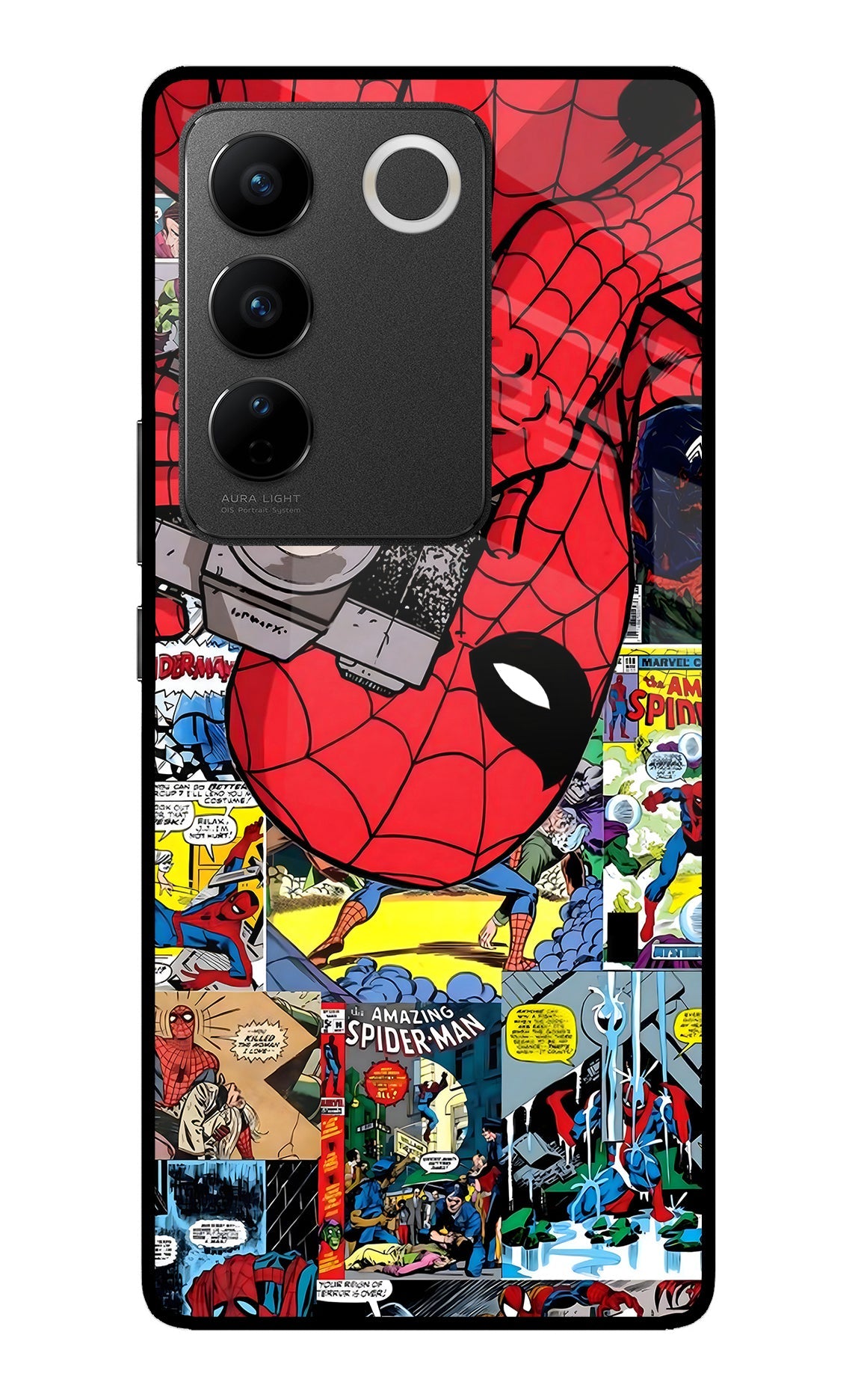 Spider Man Vivo V27/V27 Pro Glass Case