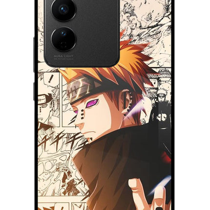 Pain Anime Vivo V27/V27 Pro Glass Case Back Cover by Casekaro