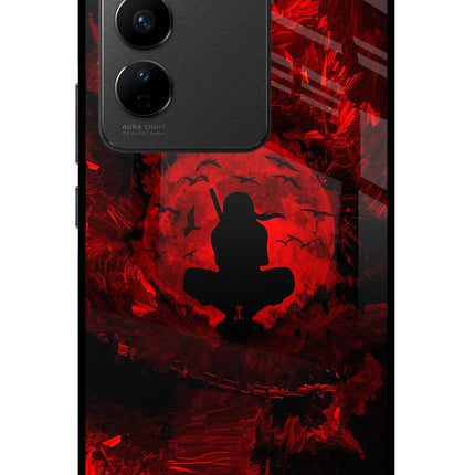 Itachi Uchiha Vivo V27/V27 Pro Glass Case Back Cover by Casekaro