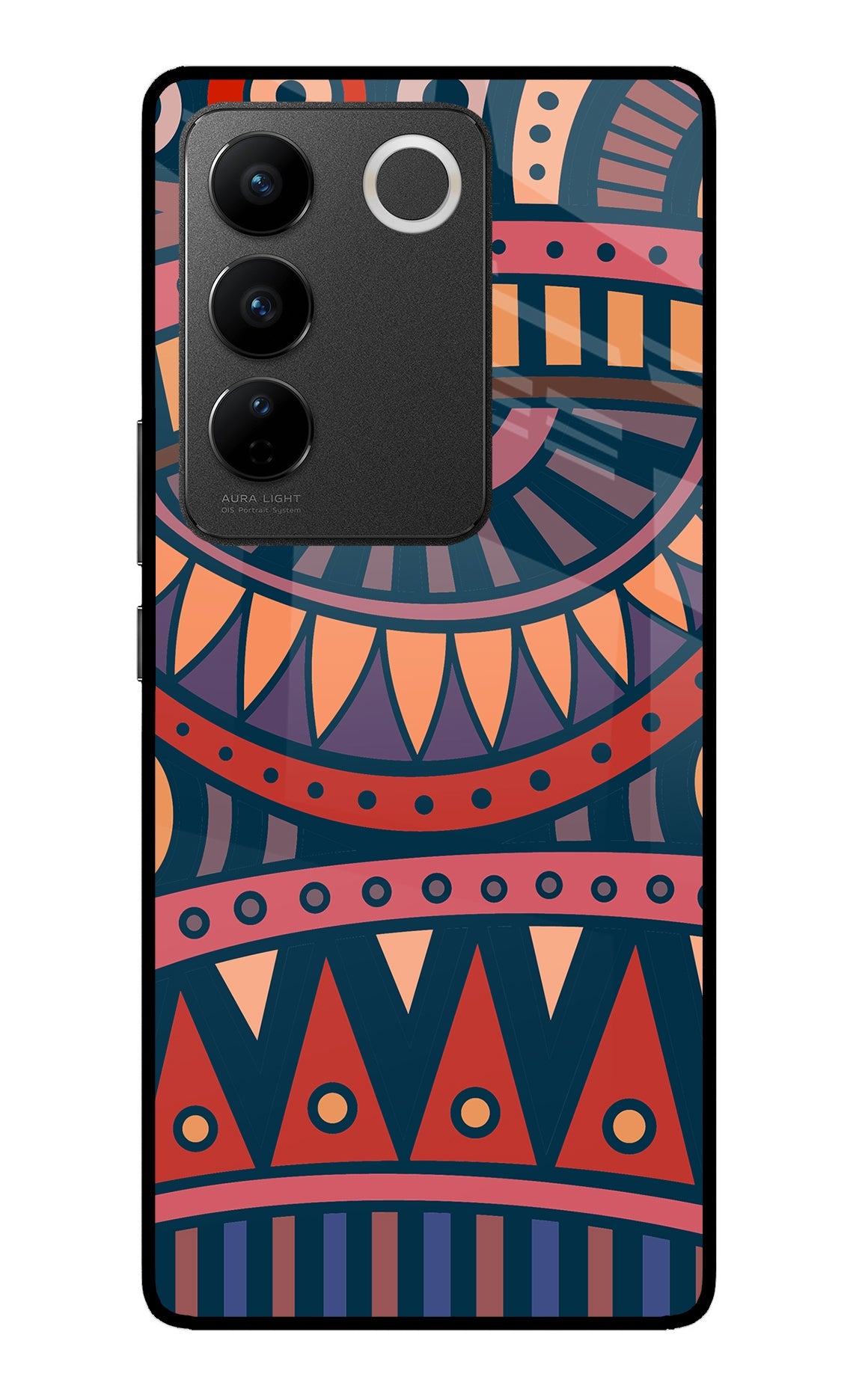 African Culture Design Vivo V27/V27 Pro Glass Case