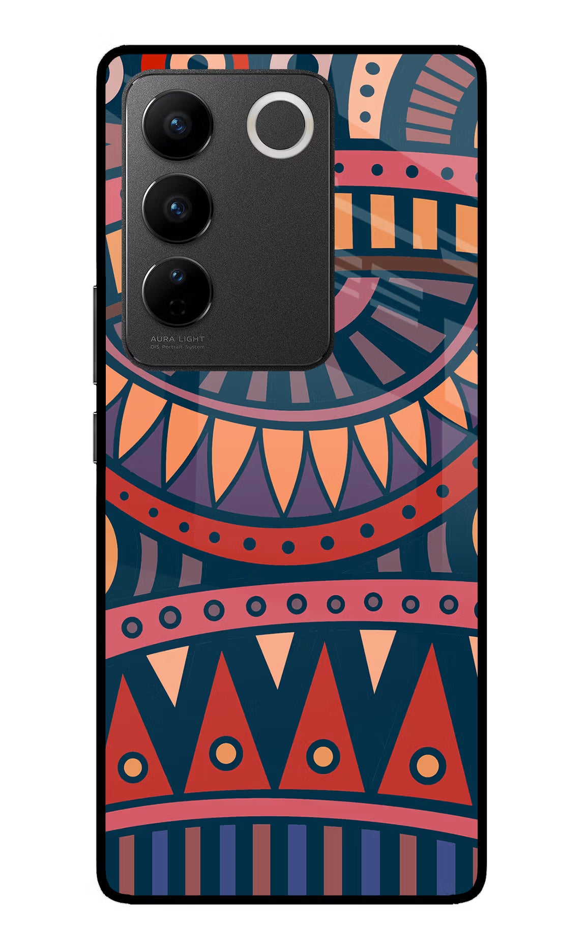 African Culture Design Vivo V27/V27 Pro Glass Case Back Cover by Casekaro
