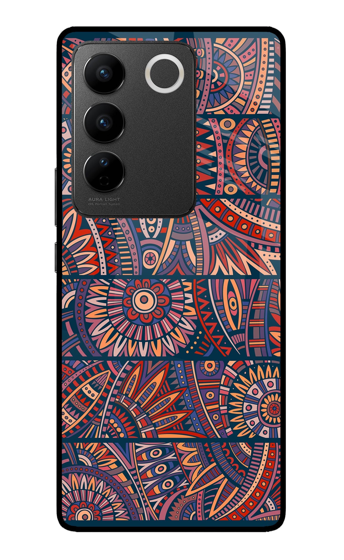 African Culture Design Vivo V27/V27 Pro Glass Case