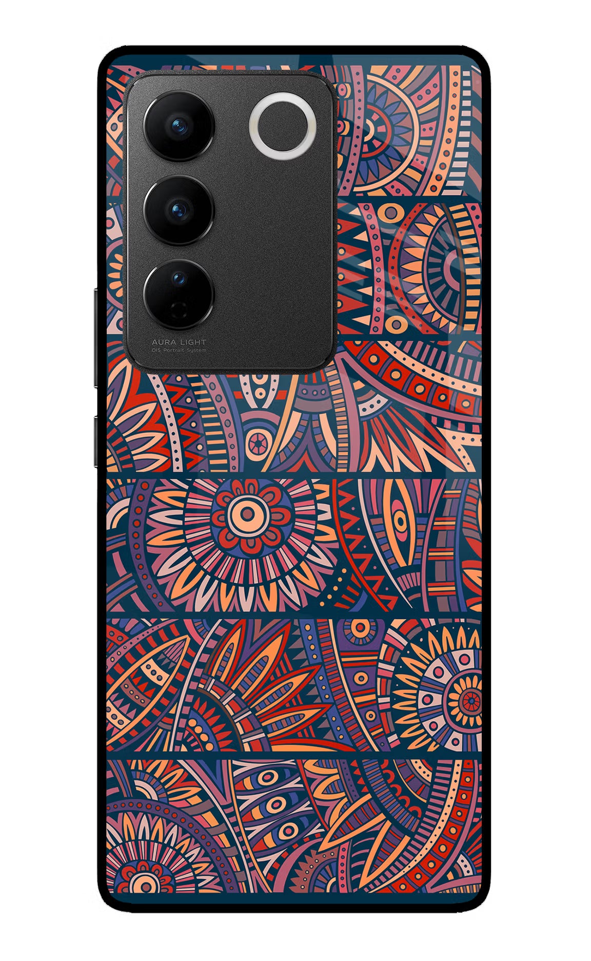 African Culture Design Vivo V27/V27 Pro Glass Case Back Cover by Casekaro