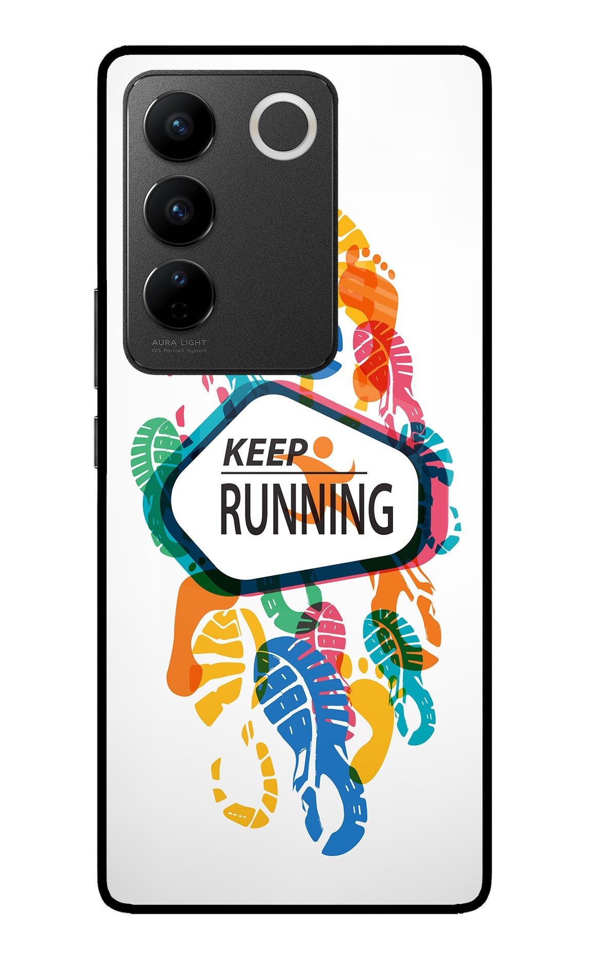 Keep Running Vivo V27/V27 Pro Glass Case