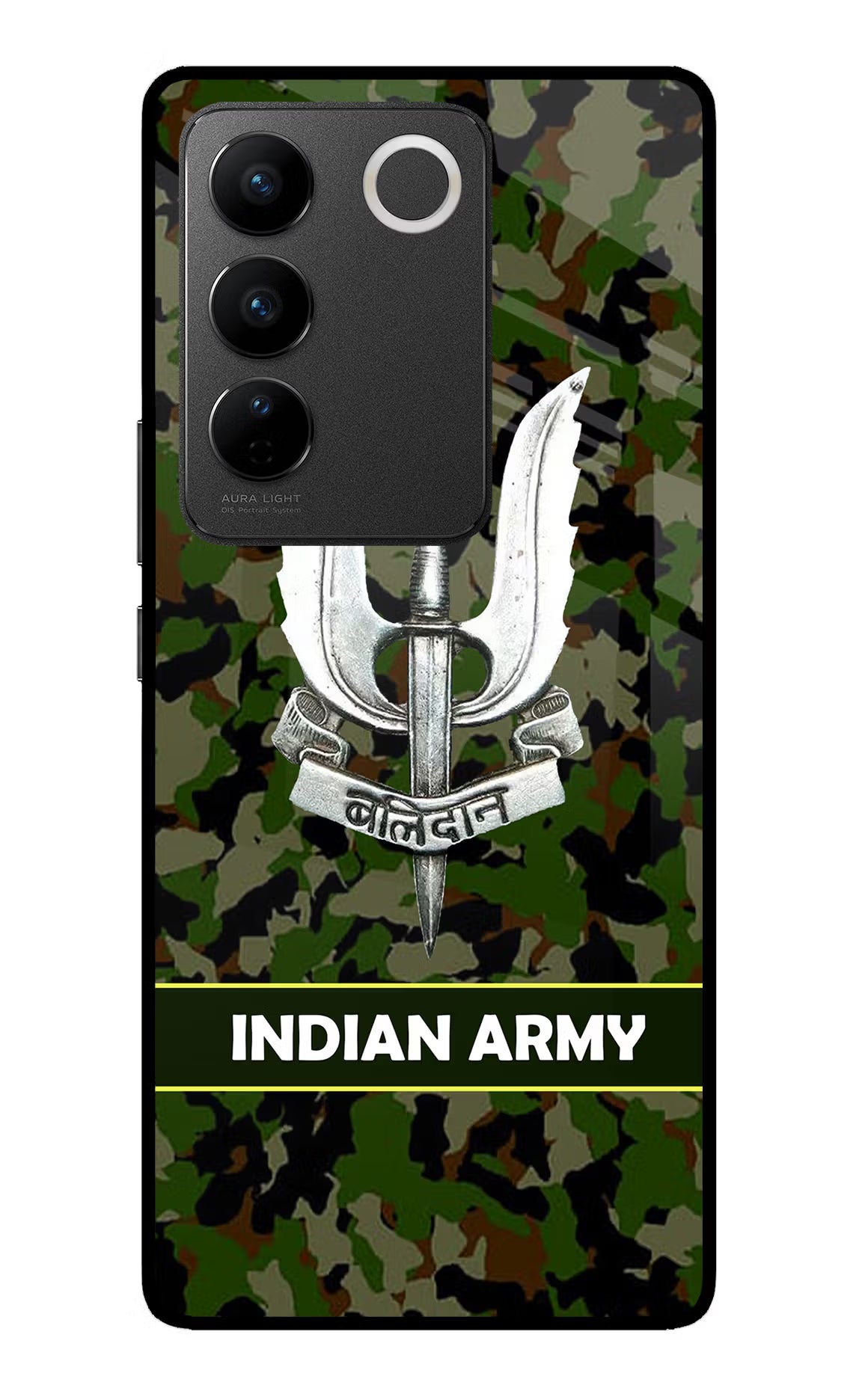 Balidan Indian Logo Vivo V27/V27 Pro Glass Case Back Cover by Casekaro