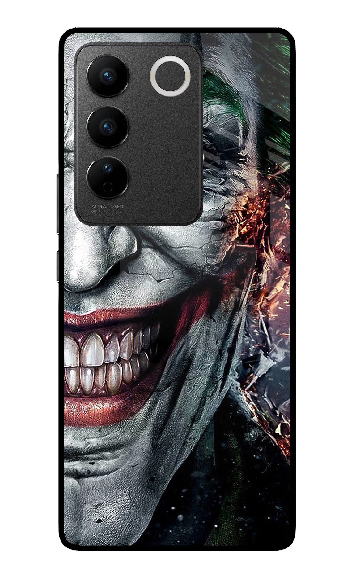 Joker Cam Vivo V27/V27 Pro Glass Case Back Cover by Casekaro