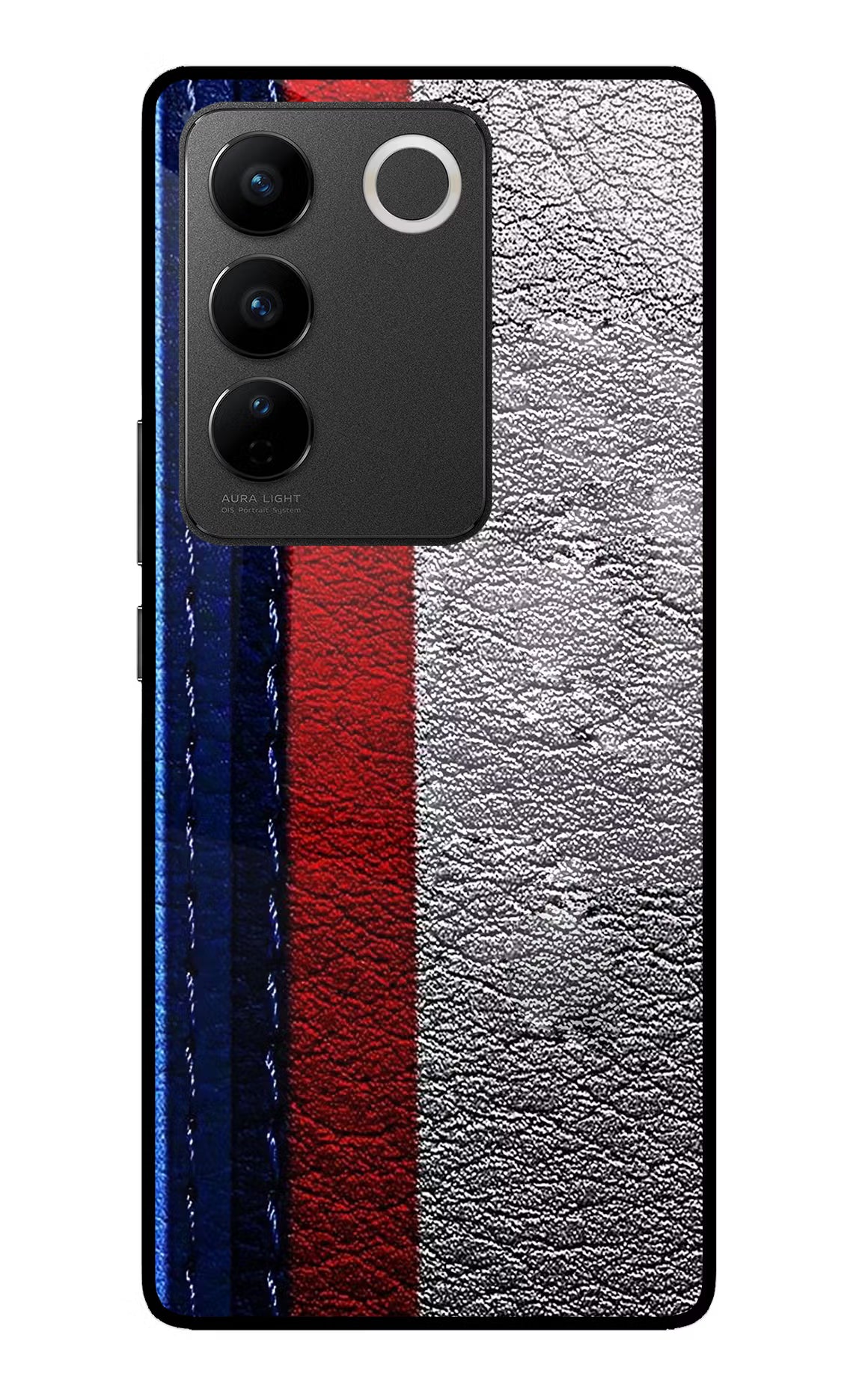 BMW Stripes Vivo V27/V27 Pro Glass Case Back Cover by Casekaro