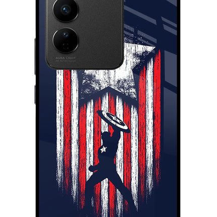 Captain America Marvel Art Vivo V27/V27 Pro Glass Case