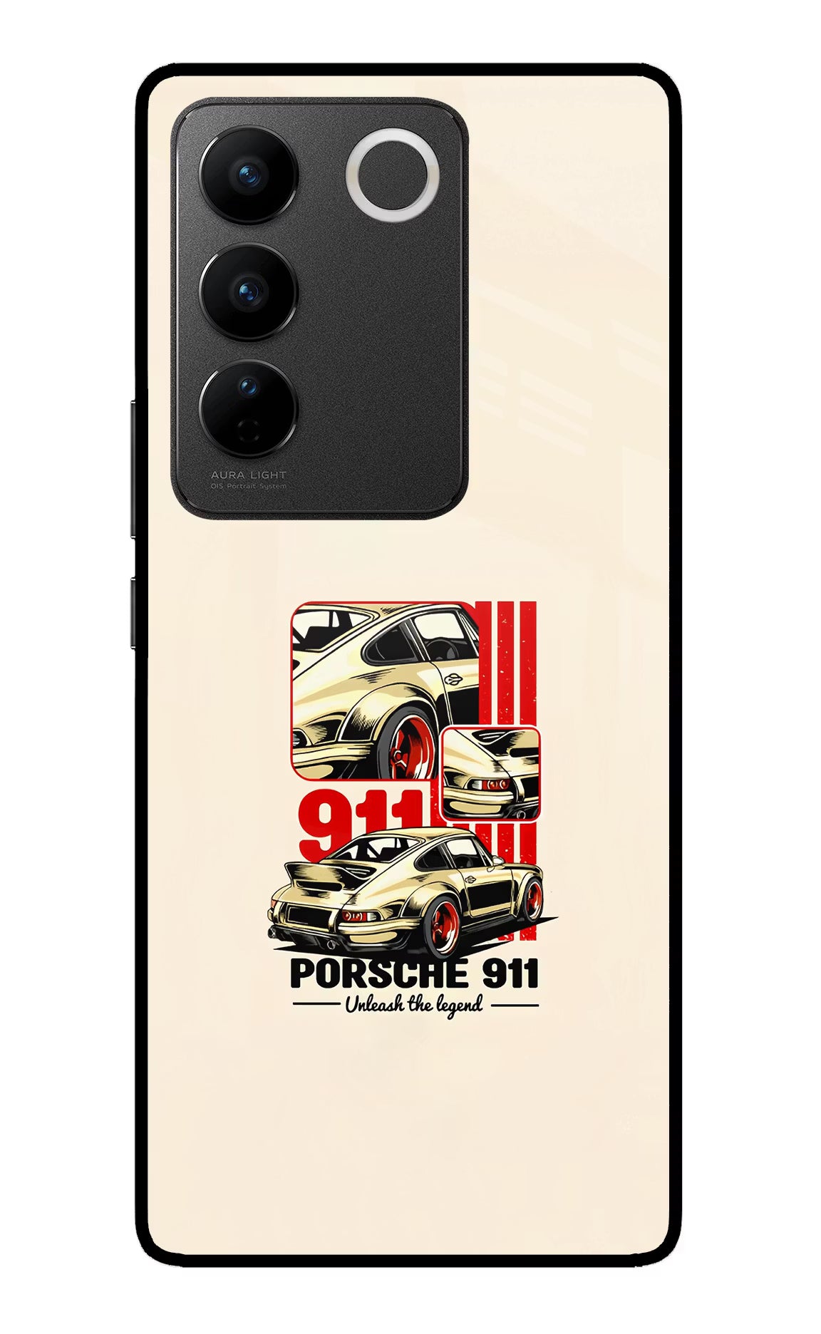 Classic Porsche 911 Vivo V27/V27 Pro Glass Case