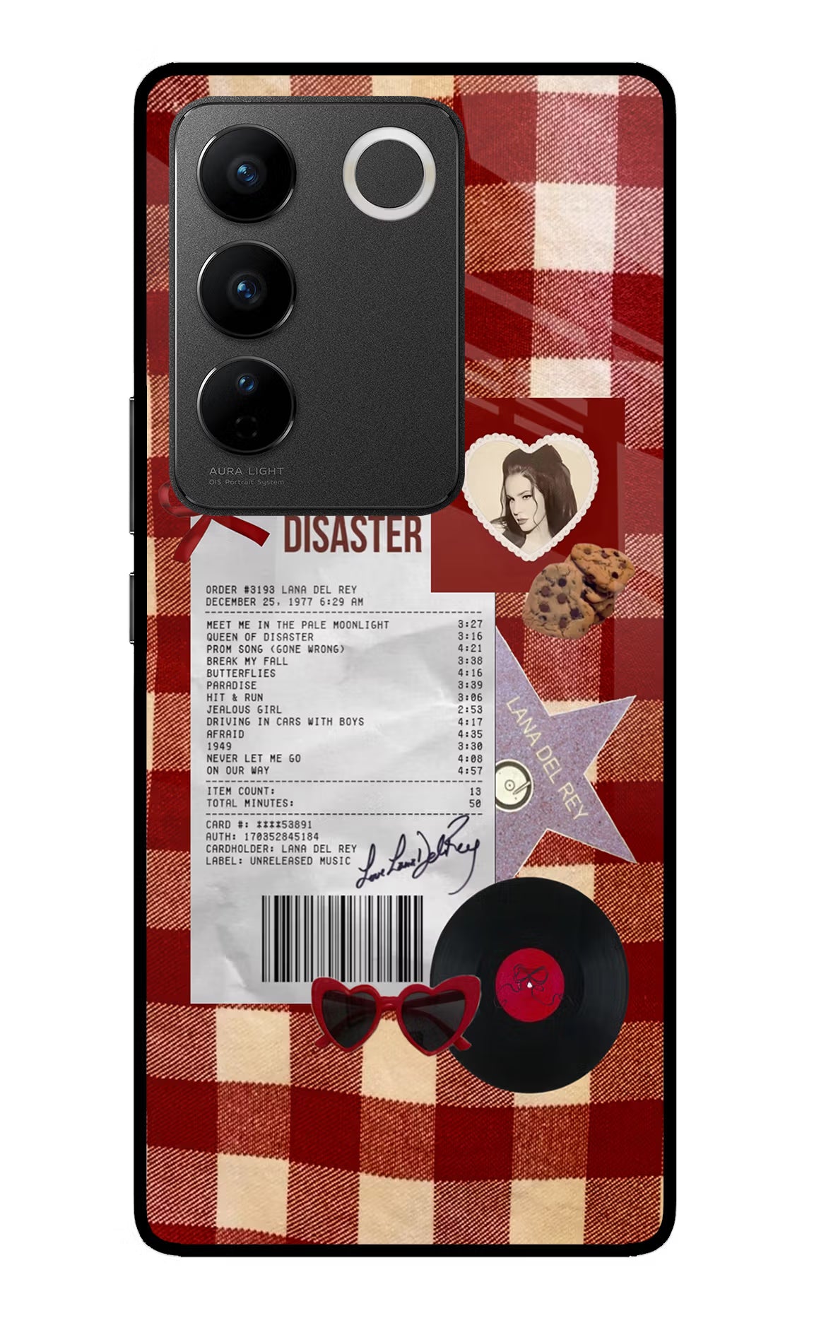 Queen of Disaster Vivo V27/V27 Pro Glass Case Back Cover by Casekaro