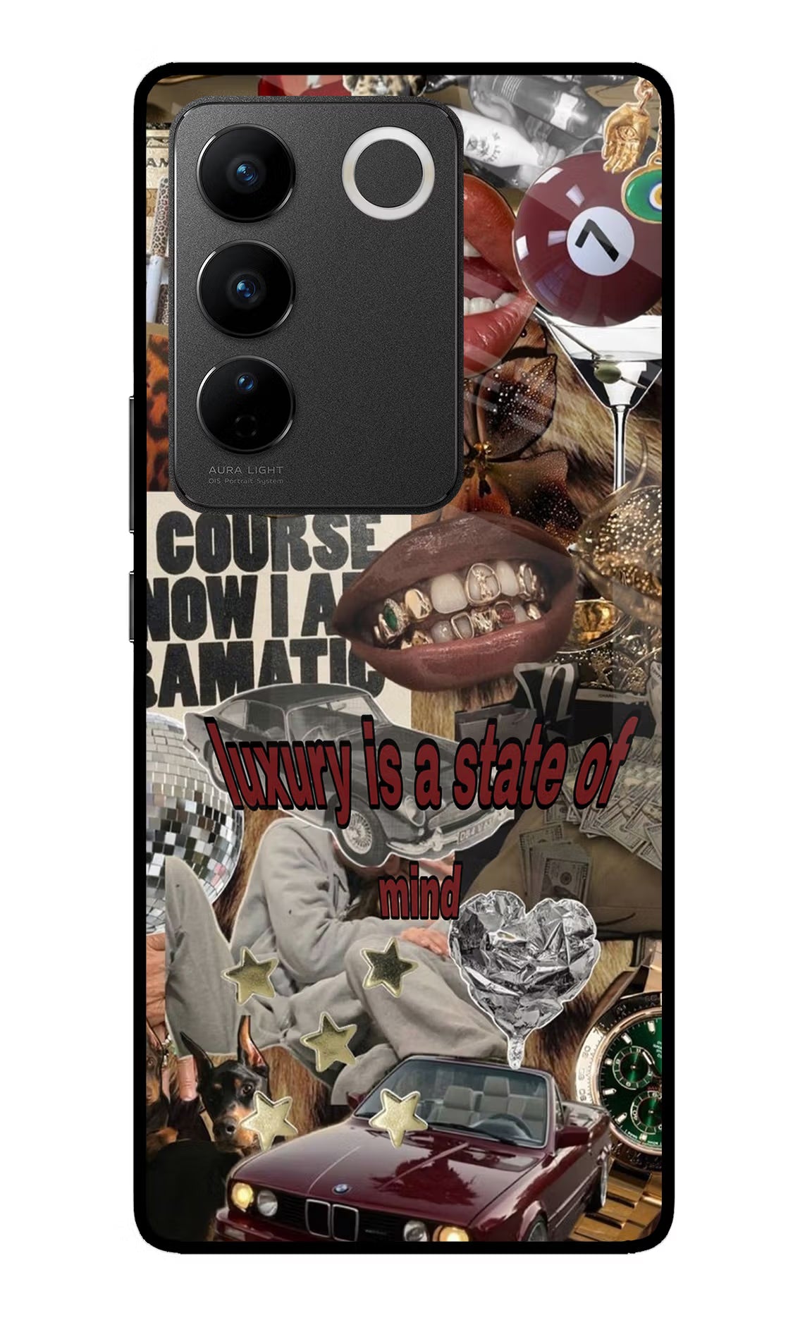 Luxury Vivo V27/V27 Pro Glass Case