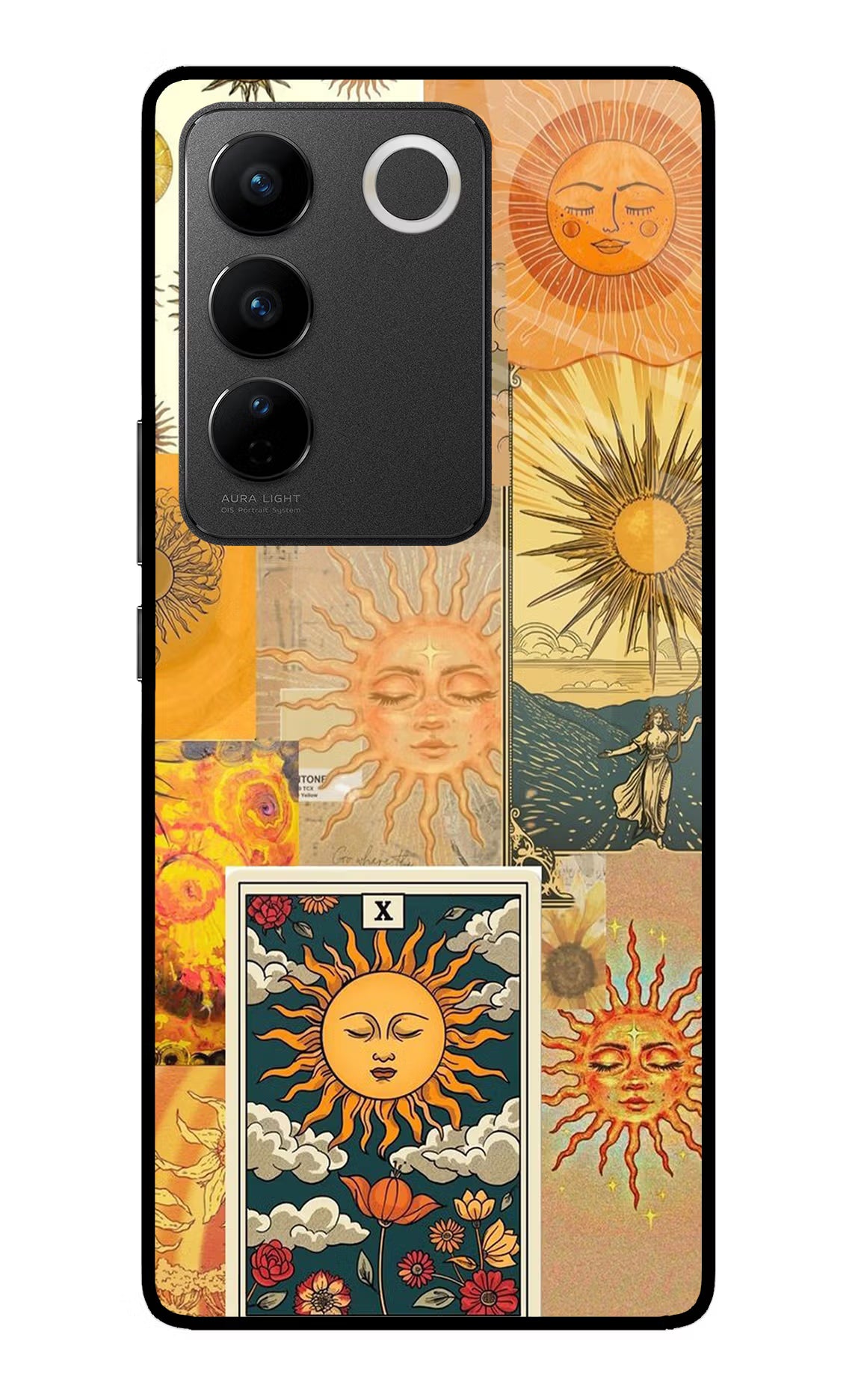 Sun Vivo V27/V27 Pro Glass Case Back Cover by Casekaro