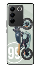 Classic Cafe Racer 99 Vivo V27/V27 Pro Glass Case