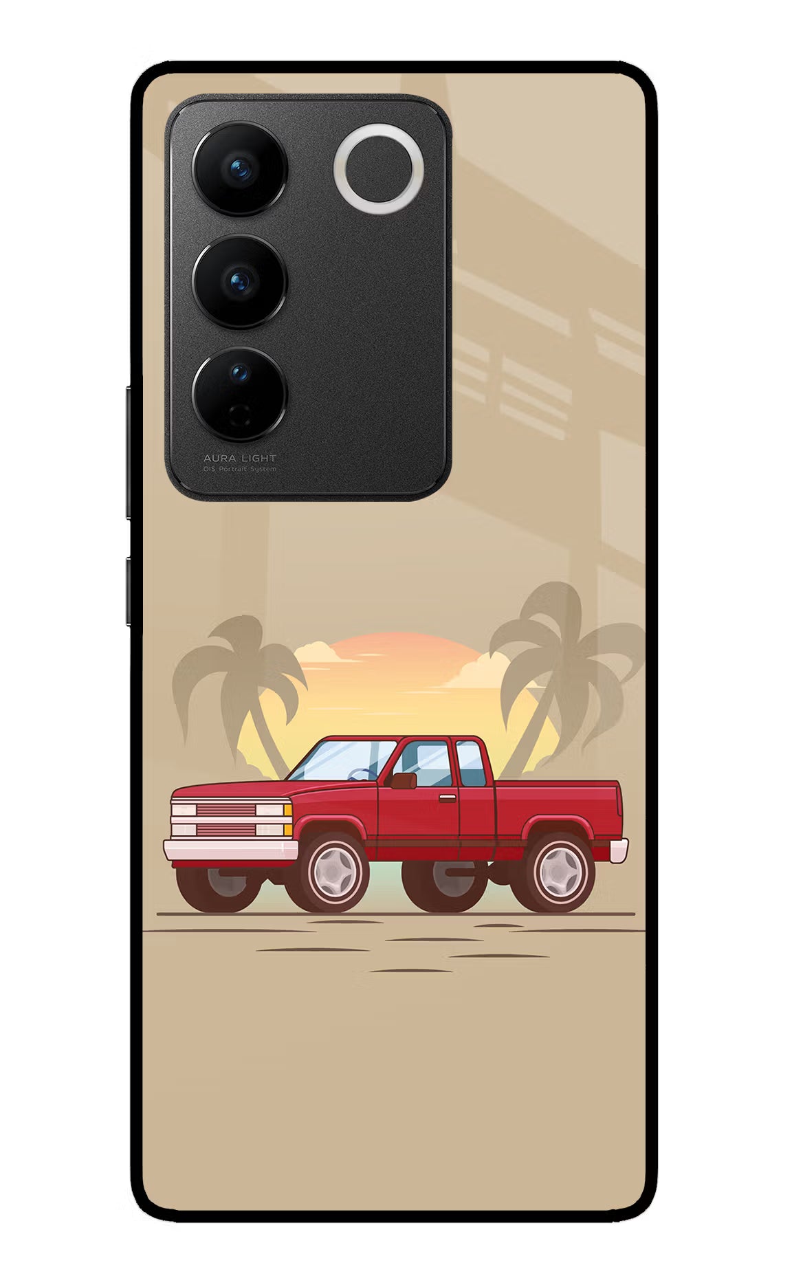 Desert Classic Drive Vivo V27/V27 Pro Glass Case Back Cover by Casekaro