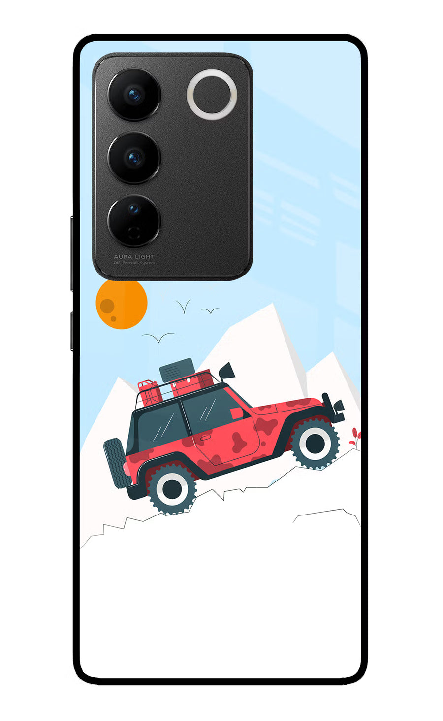 Mountain Trail Beast Vivo V27/V27 Pro Back Cover, Glass case