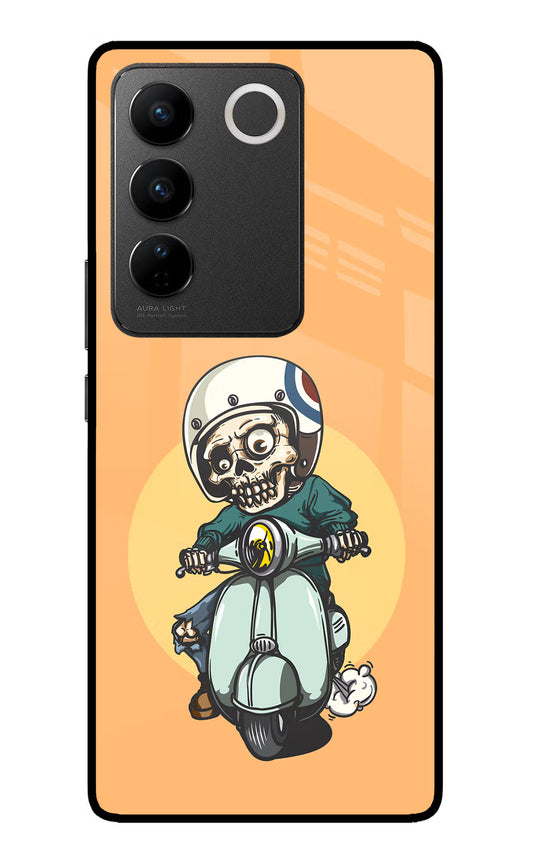 Undead Biker Vivo V27/V27 Pro Glass Case