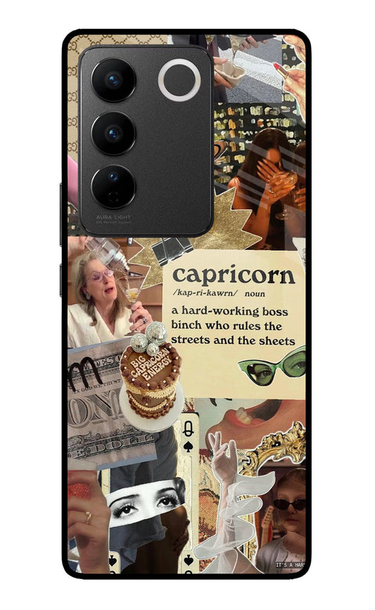 Capricorn Zodiac Vivo V27/V27 Pro Glass Case