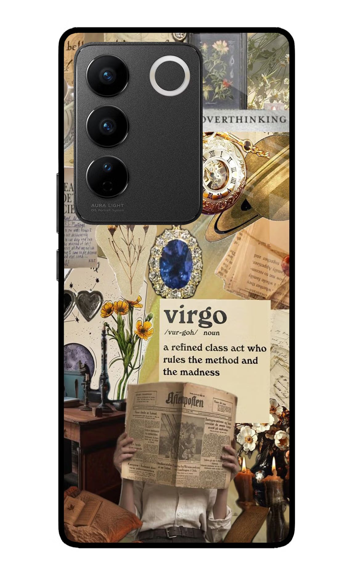 Virgo Zodiac Vivo V27/V27 Pro Glass Case Back Cover by Casekaro