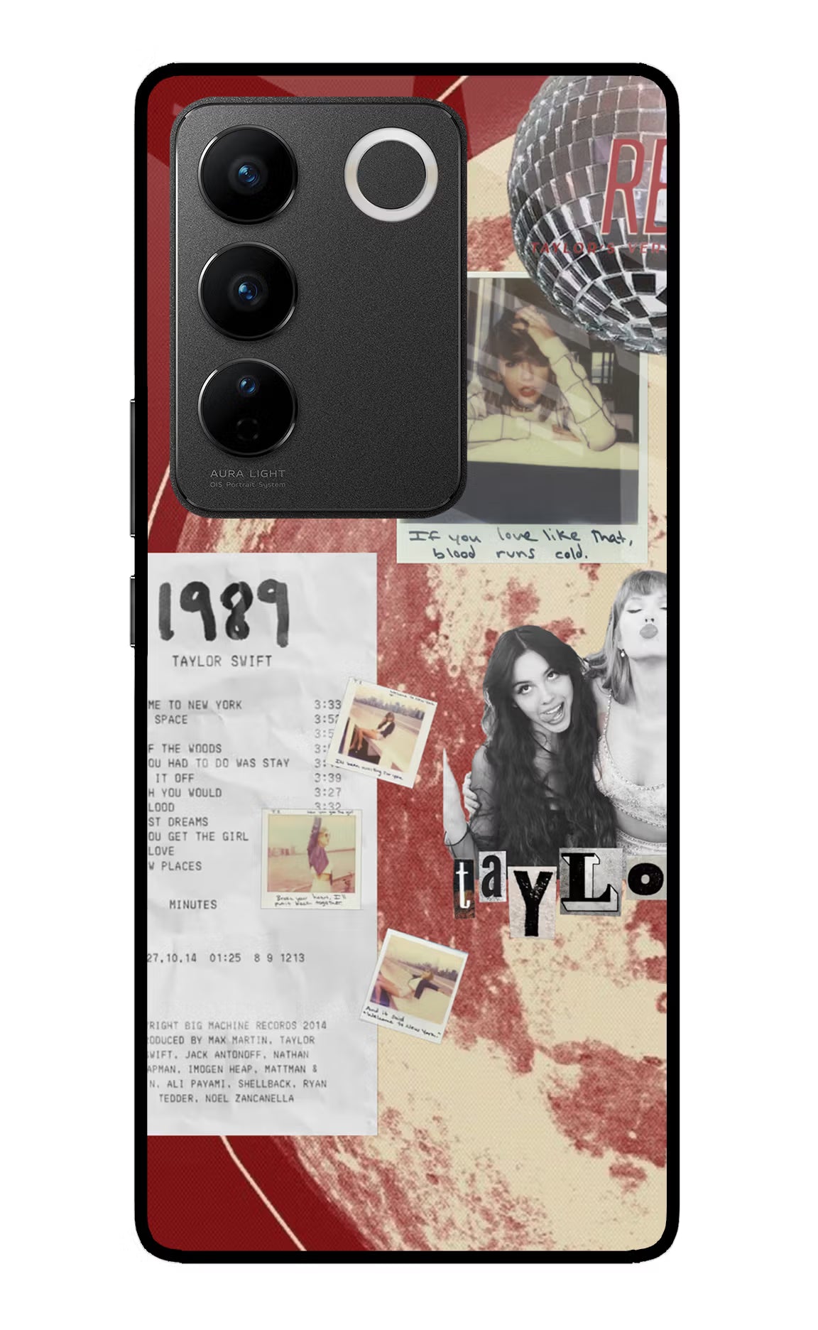 Taylor Swift Vivo V27/V27 Pro Glass Case Back Cover by Casekaro