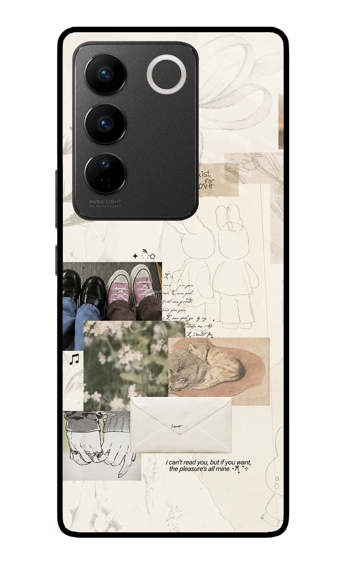 Soft Aesthetic Vivo V27/V27 Pro Glass Case
