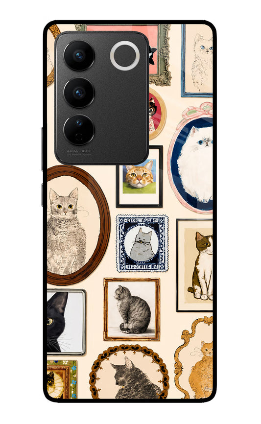 Mirror Cats Vivo V27/V27 Pro Glass Case