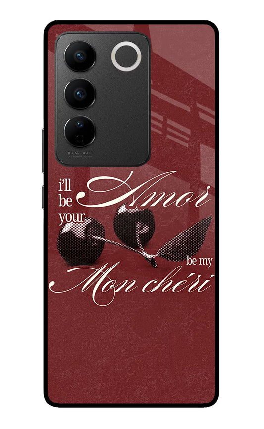 Velvet Cherry Vivo V27/V27 Pro Glass Case