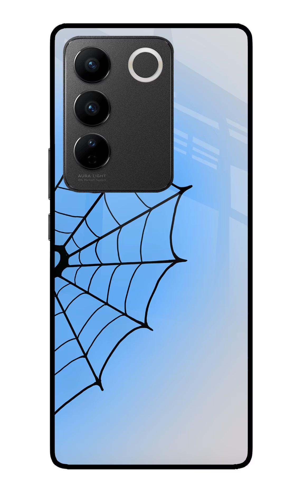 Blue Web Vivo V27/V27 Pro Glass Case