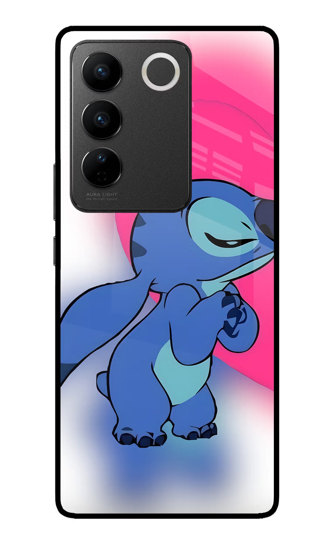 Stitch Hug Vivo V27/V27 Pro Glass Case