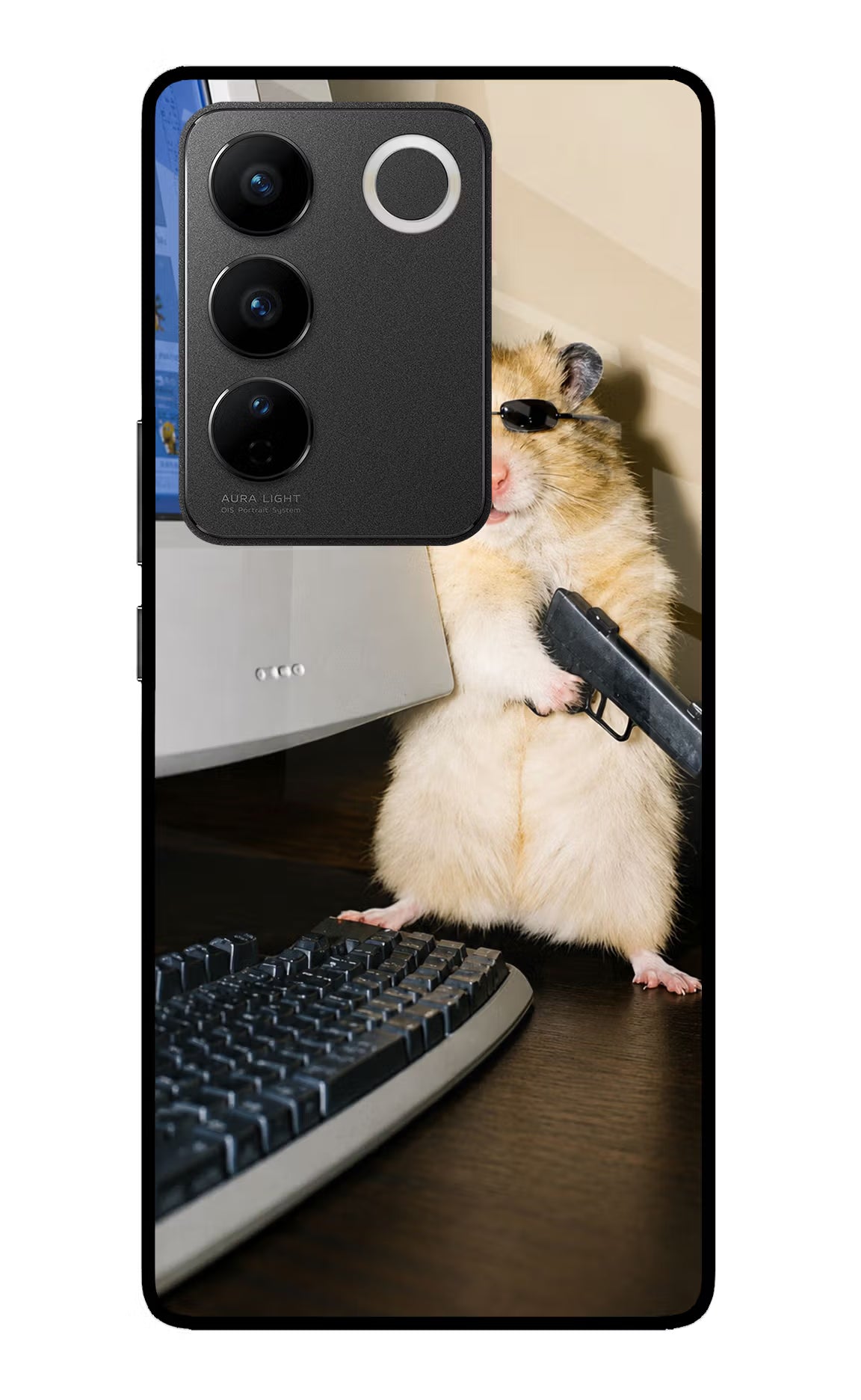Hacker Hamster Vivo V27/V27 Pro Glass Case