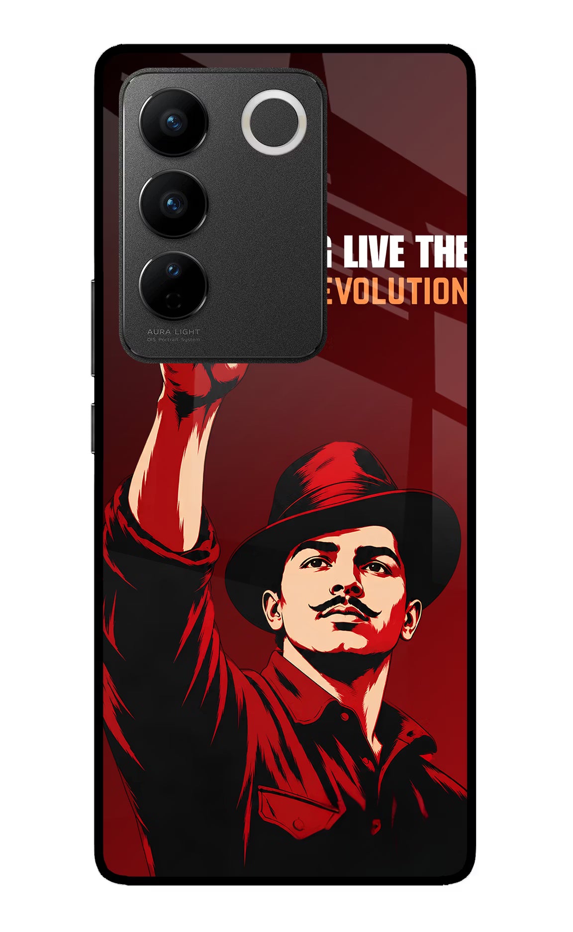 Bhagat Singh Revolution Vivo V27/V27 Pro Glass Case