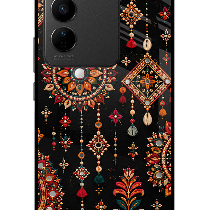 Boho Noir Vivo V27/V27 Pro Glass Case