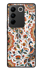 White Mayura Vivo V27/V27 Pro Glass Case