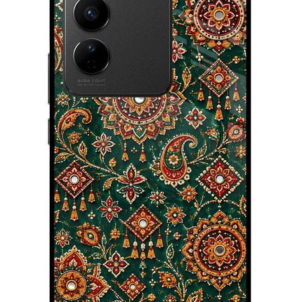 Green Pataka Vivo V27/V27 Pro Glass Case