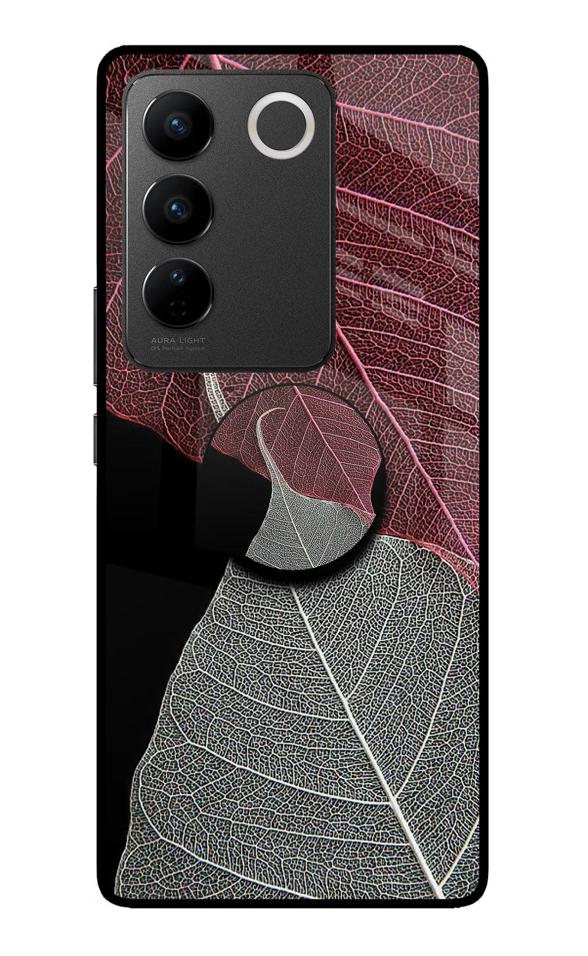 Leaf Pattern Vivo V27/V27 Pro Pop Case by Casekaro