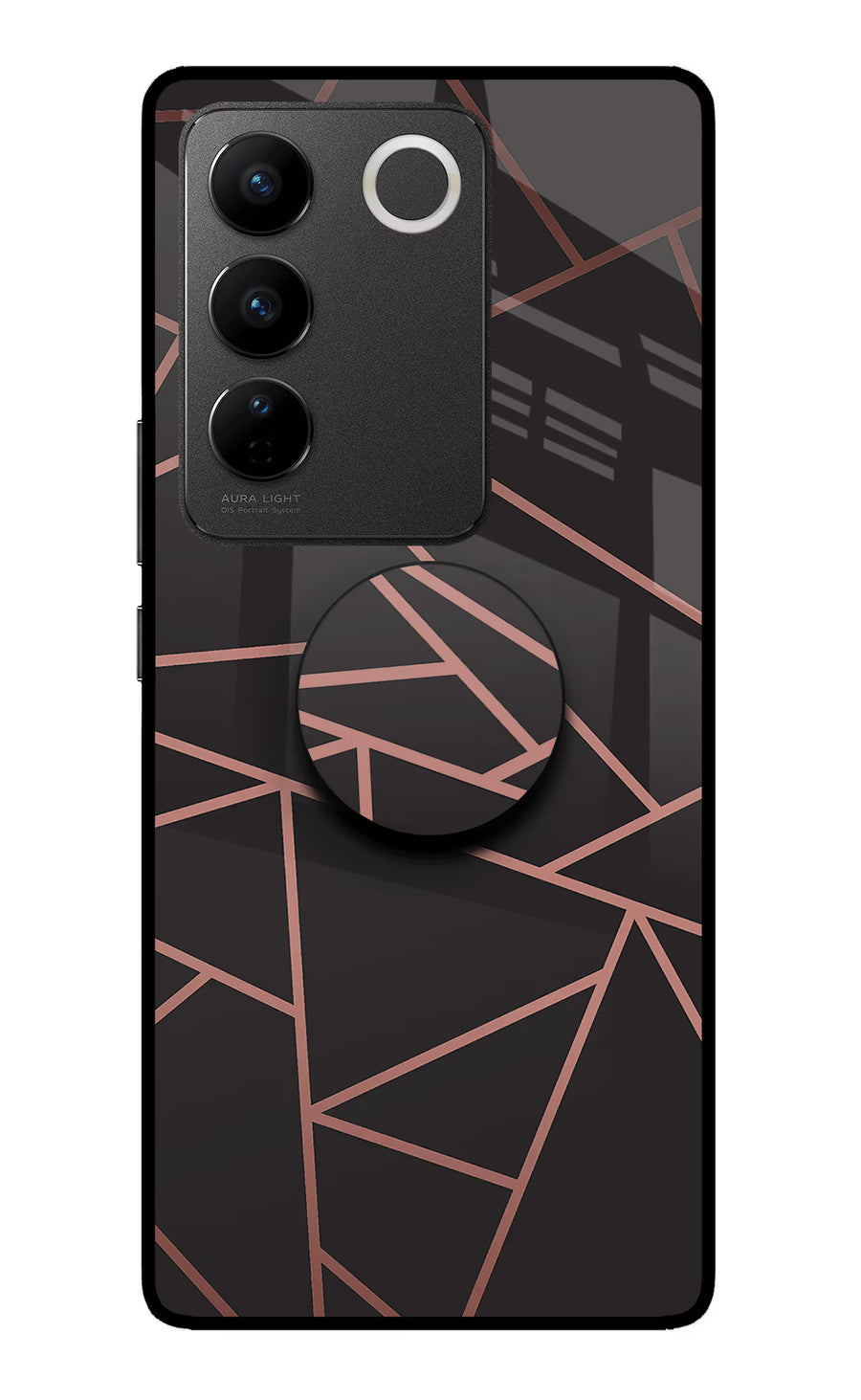 Geometric Pattern Vivo V27/V27 Pro Pop Case, Glass case