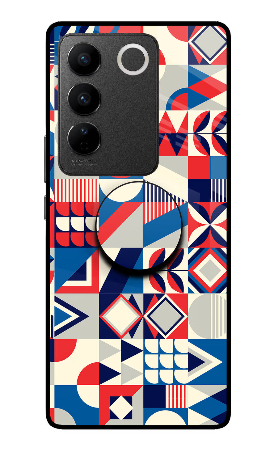Colorful Pattern Vivo V27/V27 Pro Pop Case, Glass case