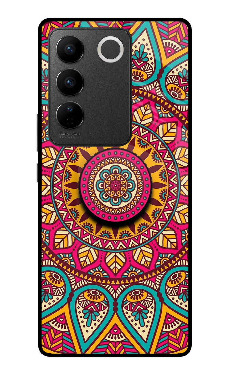 Mandala Vivo V27/V27 Pro Pop Case, Glass case